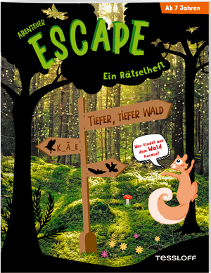 neues Buch – Abenteuer Escape. Ein Rätselheft. Tiefer, tiefer Wald - Wer findet aus dem Wald hinaus? - Für alle Exit-Fans ab 7 Jahren!