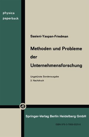 ISBN 9783790800258: Methoden und Probleme der Unternehmensforschung - Operations Research