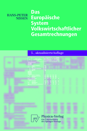 ISBN 9783790801323: Das Europäische System Volkswirtschaftlicher Gesamtrechnungen