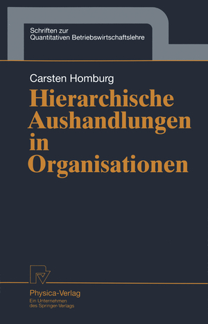 ISBN 9783790809527: Hierarchische Aushandlungen in Organisationen