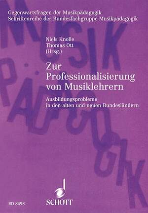 ISBN 9783795703073: Zur Professionalisierung von Musiklehrern - Ausbildungsprobleme in den alten und neuen Bundesländern