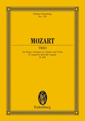 ISBN 9783795766054: Trio Es-Dur – "Kegelstatt-Trio". KV 498. Klavier, Klarinette und Viola. Studienpartitur.