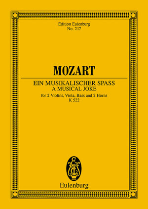 ISBN 9783795766948: Ein musikalischer Spaß F-Dur – "Dorfmusikanten-Sextett". KV 522. 2 Hörner und Streichquartett. Studienpartitur.