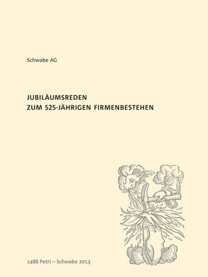 neues Buch – Jubilaeumsreden zum 525-jaehrigen Firmenbestehen