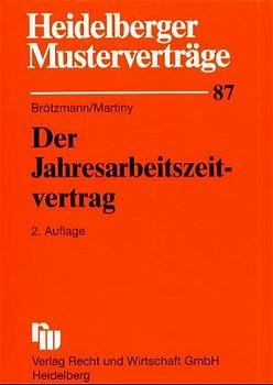 ISBN 9783800541522: Der Jahresarbeitszeitvertrag