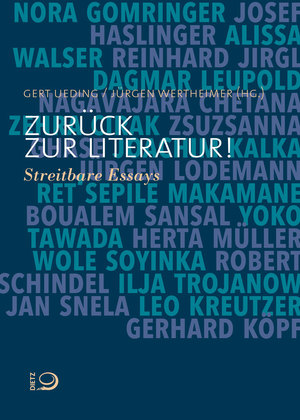 ISBN 9783801205003: Zurück zur Literatur! – Streitbare Essays