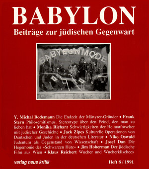 ISBN 9783801502478: Babylon / Babylon 8 - Beiträge zur jüdischen Gegenwart