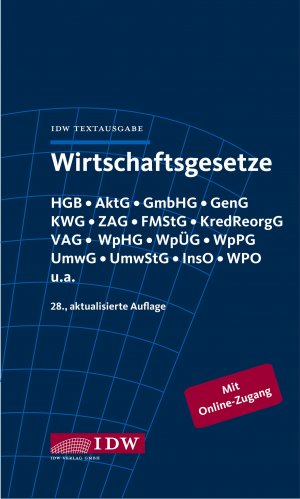 ISBN 9783802118777: Wirtschaftsgesetze - IDW Textausgabe