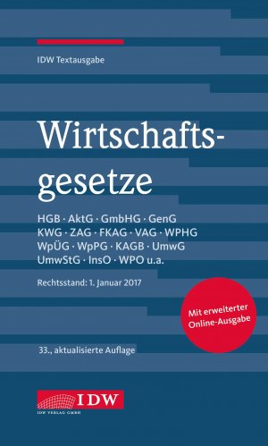 ISBN 9783802120763: Wirtschaftsgesetze: IDW Textausgabe