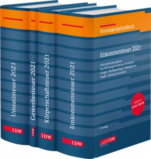 ISBN 9783802125959: Steuer-Paket 2021: Ertragsteuern und Umsatzsteuer (Veranlagung): Veranlagungshandbücher: Einkommen-, Körperschaft-, Umsatz- und Gewerbesteuer 2021 ... Körperschaft-, Umsatz- und Gewerbesteuer)