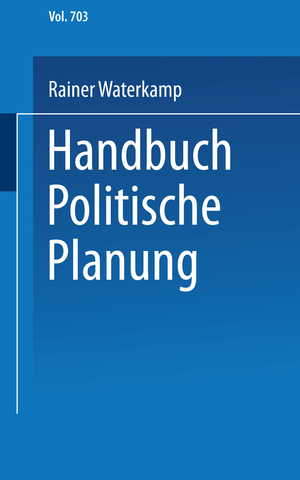 ISBN 9783810002167: Handbuch politische Planung