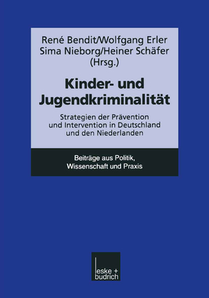 gebrauchtes Buch – René Bendit, Wolfgang Erler und Sima Nieborg – Kinder- und Jugendkriminalität Strategien der Prävention und Intervention in Deutschland und den Niederlanden von René Bendit, Wolfgang Erler und Sima Nieborg Beiträge aus Politik, Wissenschaft und Pr