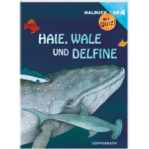 ISBN 9783815750902: Malbuch mit Quiz! Haie, Wale und Delfine - (Verkaufseinheit)