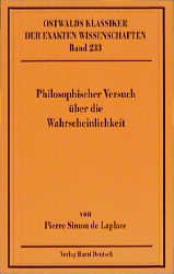 ISBN 9783817132331: Philosophischer Versuch über die Wahrscheinlichkeit von Pierre S. de Laplace (Autor), R. von Mises (Herausgeber)