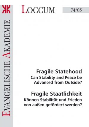 ISBN 9783817274055: Fragile Staatlichkeit - Können Stabilität und Frieden von aussen gefördert werden?