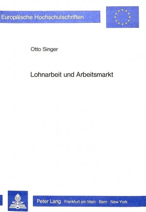 ISBN 9783820492002: Lohnarbeit und Arbeitsmarkt - Umrisse zu einer sozialökonomischen Theorie der Allokation von Arbeitskraft