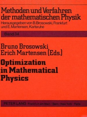 ISBN 9783820498943: Optimization in Mathematical Physics