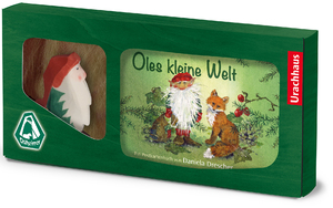 ISBN 9783825154011: Geschenkset 'Ole' | Inhalt: Ostheimer Holzfigur Ole Winterwicht (ca. 7 cm) + Postkartenbuch Oles kleine Welt (15 Karten) | Daniela Drescher (u. a.) | Box | 15 S. | Deutsch | 2024 | Verlag Urachhaus