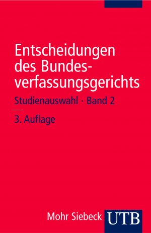 neues Buch – Entscheidungen des Bundesverfassungsgerichts / Studienauswahl - Band 2