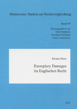 ISBN 9783825845438: Exemplary Damages im Englischen Recht