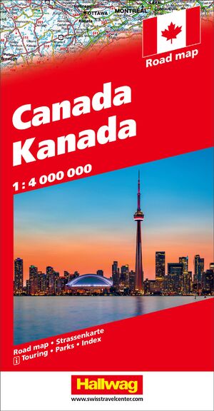 ISBN 9783828304666: Hallwag Strassenkarte Kanada 1:4 Mio. – Inkl. Stadtpläne, Ortsverzeichnis und Reiseinformationen