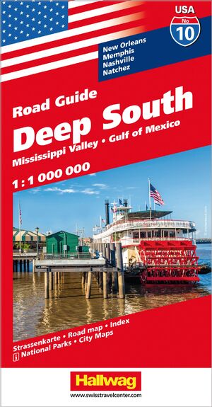 ISBN 9783828307612: Hallwag Strassenkarte USA, Deep South 1:1 Mio. – Mit Mississippi Valley, Golf of Mexico, New Orleans, Memphis, Nashville, Natchez. Inkl. Stadtpläne, Ortsverzeichnis und Reiseinformationen