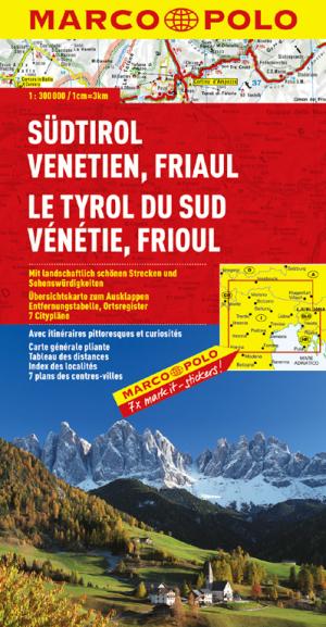 ISBN 9783829737647: Karte/Landkarte Südtirol, Trentino, Venetien, Friaul 1:300 000 Marco-Polo Strassenkarte