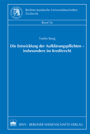 ISBN 9783830516149: Die Entwicklung der Aufklärungspflichten - insbesondere im Kreditrecht