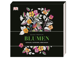 ISBN 9783831034345: Black Premium. Blumen – Ausmalen, Aufhängen, Verschenken