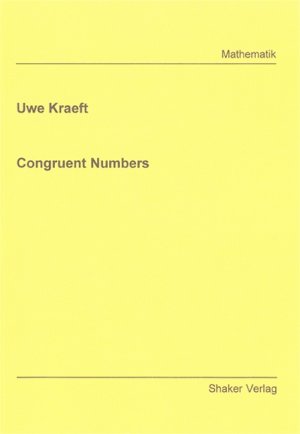 ISBN 9783832226848: Congruent Numbers (Berichte aus der Mathematik)