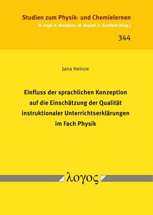 ISBN 9783832555535: Einfluss der sprachlichen Konzeption auf die Einschätzung der Qualität instruktionaler Unterrichtserklärungen im Fach Physik