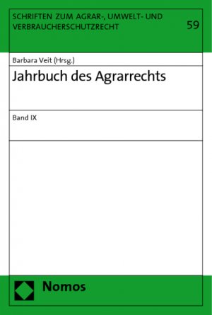 ISBN 9783832945756: Jahrbuch des Agrarrechts - Band IX