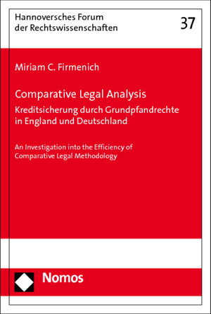 ISBN 9783832967581: Comparative Legal Analysis – Kreditsicherung durch Grundpfandrechte in England und Deutschland