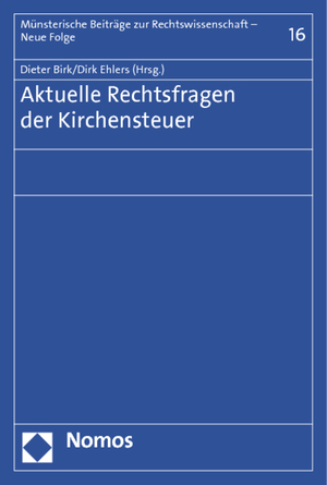 ISBN 9783832970628: Aktuelle Rechtsfragen der Kirchensteuer