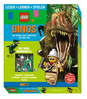 ISBN 9783833238840: LEGO®: Dinos Das große LEGO® Abenteuer für Dino-Fans (Lesen, Lernen, Spielen) - Geschenkbox mit Sachbuch, Rätselbuch, 1 Poster, 1 Stickerbogen, 20 Spielfiguren aus Pappe und LEGO® Dino-Minimodell (42 Elemente)