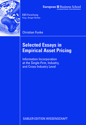 ISBN 9783834911421: Selected Essays in Empirical Asset Pricing