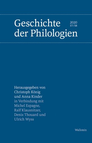 ISBN 9783835337619: Geschichte der Philologien. Bd.57/58 (2020)