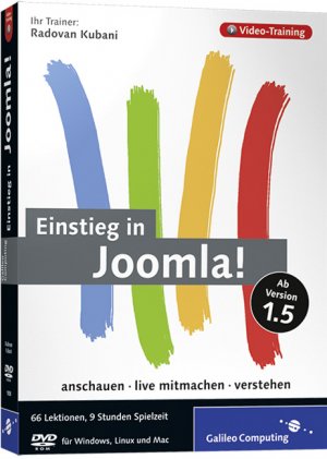 ISBN 9783836210386: Einstieg in Joomla! Das Video-Training zur Version 1.5: Über 9 Stunden geballtes Joomla!-Wissen für Einsteiger – von Null zur eigenen Website (Galileo Computing) Kubani, Radovan