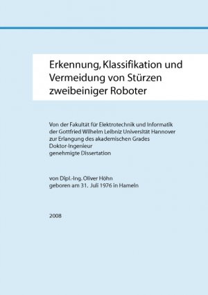 ISBN 9783837067378: Erkennung, Klassifikation und Vermeidung von Stürzen zweibeiniger Roboter