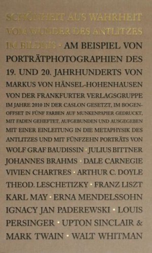 ISBN 9783837208764: Schönheit aus Wahrheit - Vom Wunder des Antlitzes im Bildnis am Beispiel von Porträtphotographien des 19. und 20. Jahrhunderts