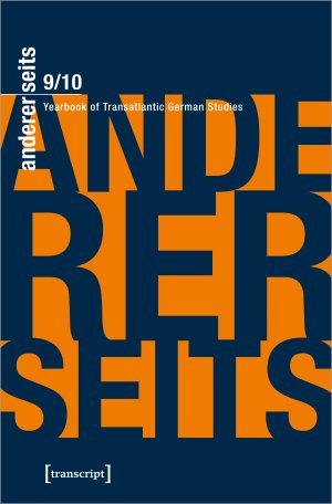 ISBN 9783837661286: andererseits – Yearbook of Transatlantic German Studies – Vol. 9/10, 2020/21