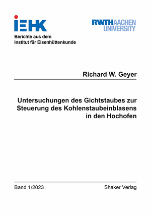 ISBN 9783844089288: Untersuchungen des Gichtstaubes zur Steuerung des Kohlenstaubeinblasens in den Hochofen