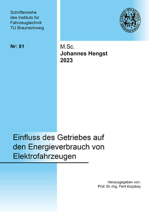 ISBN 9783844089998: Einfluss des Getriebes auf den Energieverbrauch von Elektrofahrzeugen