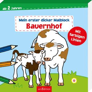 neues Buch – Mein erster dicker Malblock – Bauernhof - Ab 2 Jahren mit farbigen Linien