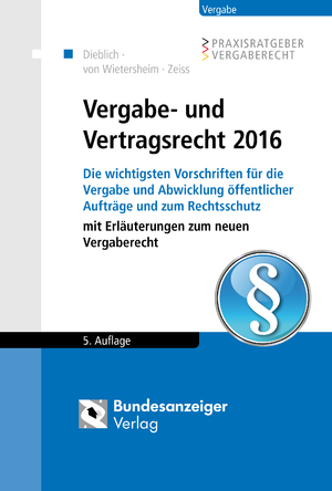 ISBN 9783846206256: Vergabe- und Vertragsrecht 2016