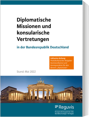 ISBN 9783846213575: Diplomatische Missionen und konsularische Vertretungen in der Bundesrepublik Deutschland - Stand: Mai 2022