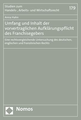 ISBN 9783848755363: Umfang und Inhalt der vorvertraglichen Aufklärungspflicht des Franchisegebers - Eine rechtsvergleichende Untersuchung des deutschen, englischen und französischen Rechts