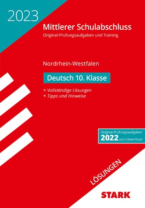 ISBN 9783849053840: STARK Lösungen zu Original-Prüfungen und Training - Mittlerer Schulabschluss 2023 - Deutsch - NRW