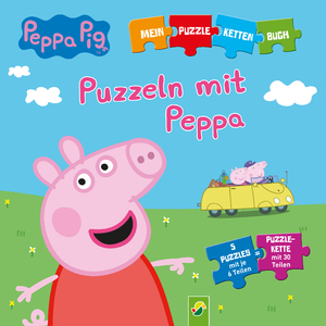 ISBN 9783849922573: Peppa Pig - Puzzeln mit Peppa. Puzzle-Ketten-Buch mit 5 Puzzles mit je 6 Teilen | 5 farbenfrohe Puzzle und Rätselfragen für Peppa-Fans ab 3 Jahren, stabiles Material, optimal für Kindergarten | Buch