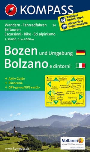 ISBN 9783850266956: KOMPASS Wanderkarte Bozen und Umgebung /Bolzano e dintorni - Wanderkarte mit Aktiv Guide, Panorama, Rad- und alpinen Skirouten. GPS-genau. 1:50000.